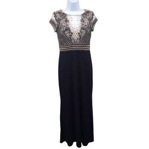 Adrianna Papell Long Gown with Beaded Top, Sz 2